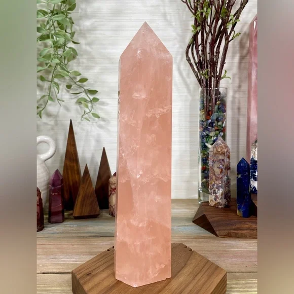 2268 Large Rose Quartz Crystal Tower